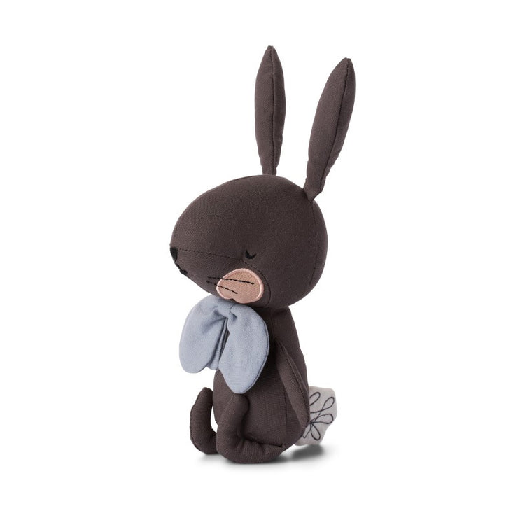 Doudou - Lapin gris et son noeud papillon