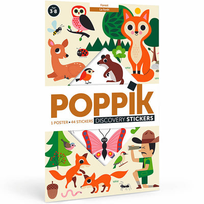 Poppik - Set poster et stickers sur La forêt