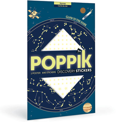Poppik - Set affiche et stickers Carte du ciel