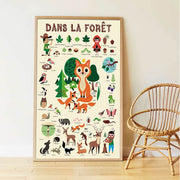 Poppik - Set poster et stickers sur La forêt