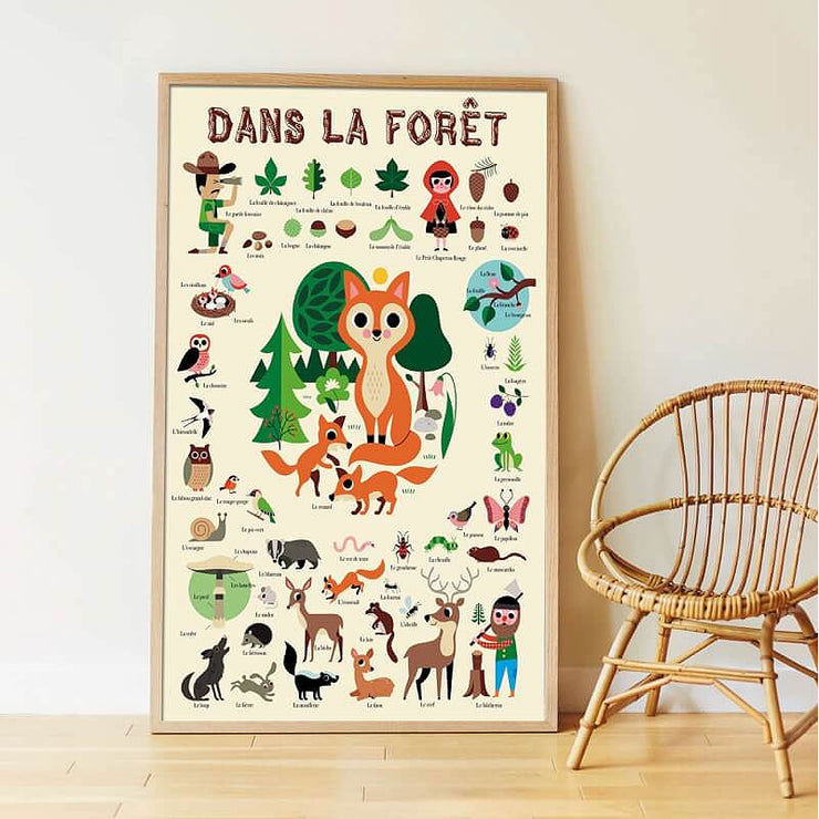 Poppik - Set poster et stickers sur La forêt