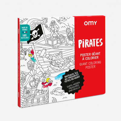 Poster géant à colorier - Pirates