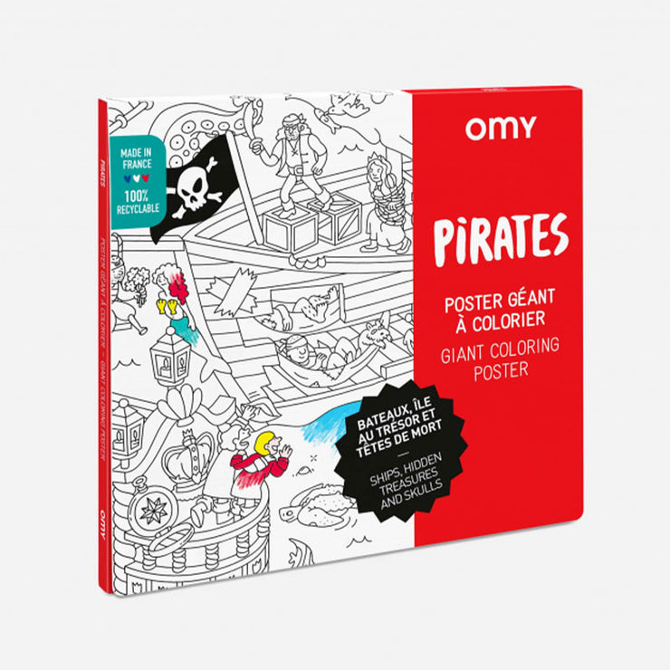 Poster géant à colorier - Pirates