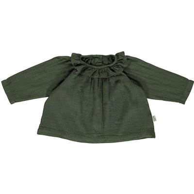 Poudre-organic-blouse-forest-green