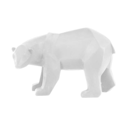 Statue Origami Grand Ours - Blanc