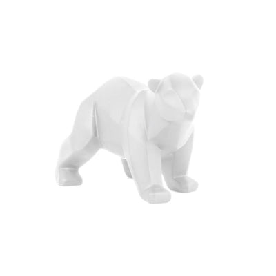 PRESENT TIME - Statue origami petit ours blanc - décoration
