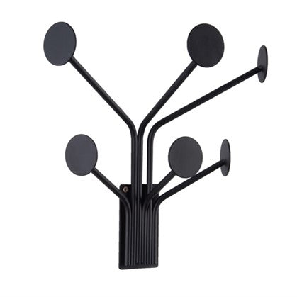 Present Time - magnifique porte-manteau murale en fer noir - dots noir - élégant et pratique 