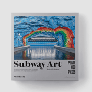 puzzle subway art - rainbow