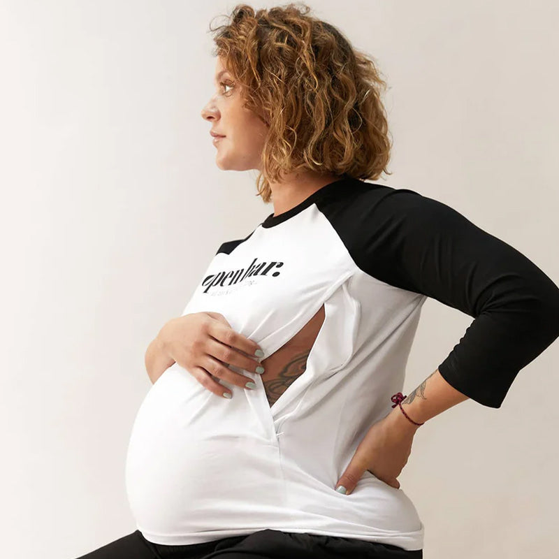 T-shirt D'allaitement Confortable Avec Fermeture éclair - Haut De Maternité Pratique Et Discret Pour Femmes Allaitantes - 12
