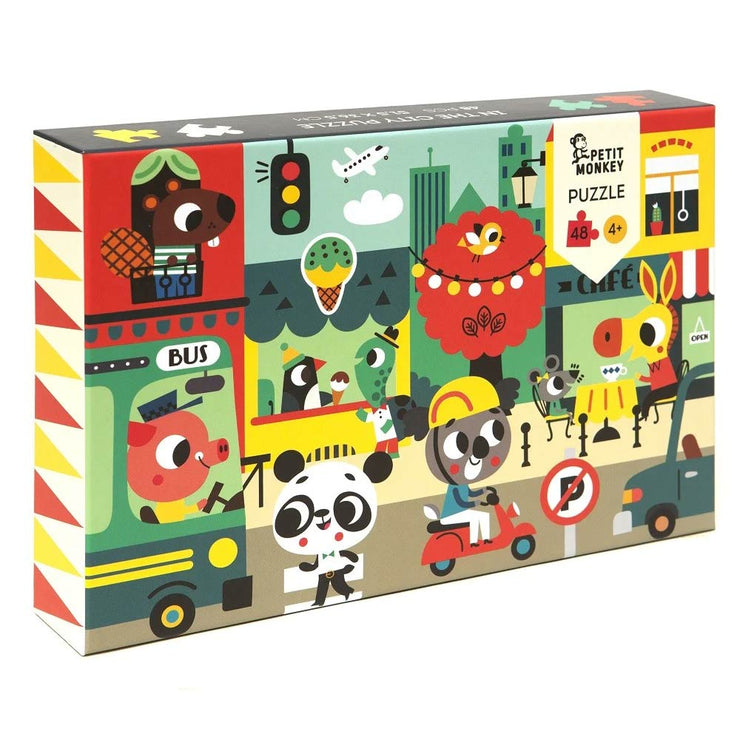 Puzzle 48 pcs Dans la Ville - Petit Monkey