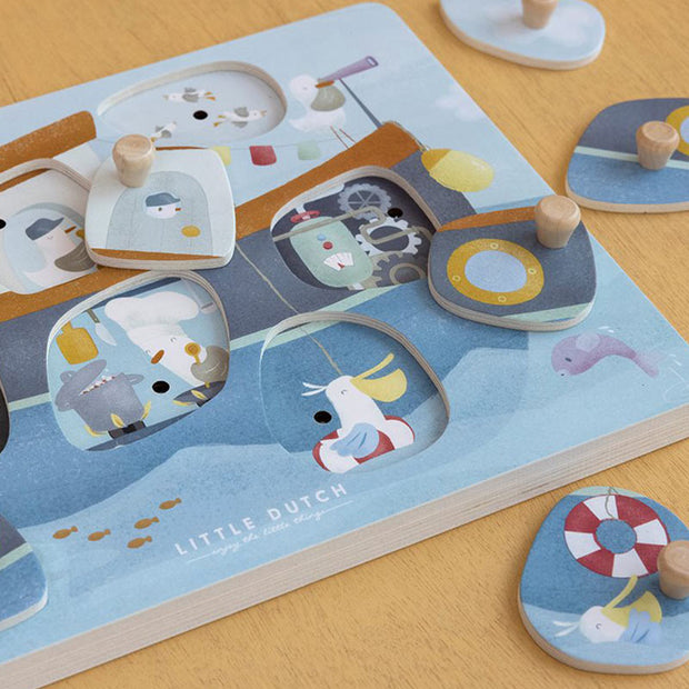 Puzzle Sonore en Bois Sailors Bay - Little Dutch