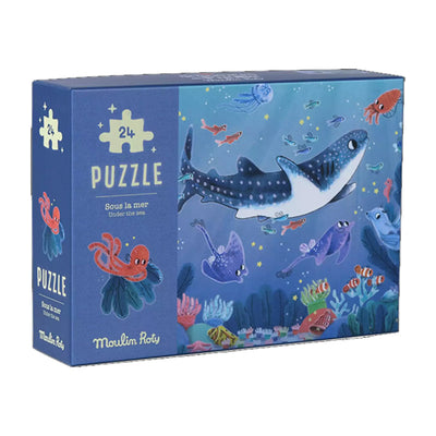 Puzzle phosphorescent Sous la mer 24 pièces - Moulin Roty