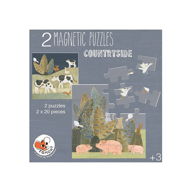 2 puzzles magnétiques campagne - Egmont toys