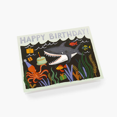 Carte Double Anniversaire Requin - Rifle Paper Co