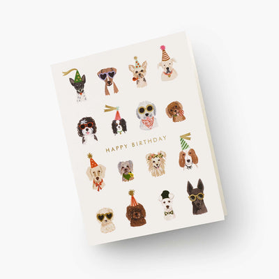 Carte Double Anniversaire Chiens - Rifle Paper Co