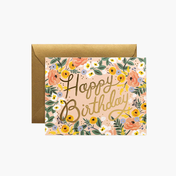 Carte Double Anniversaire Florale - Rifle Paper Co