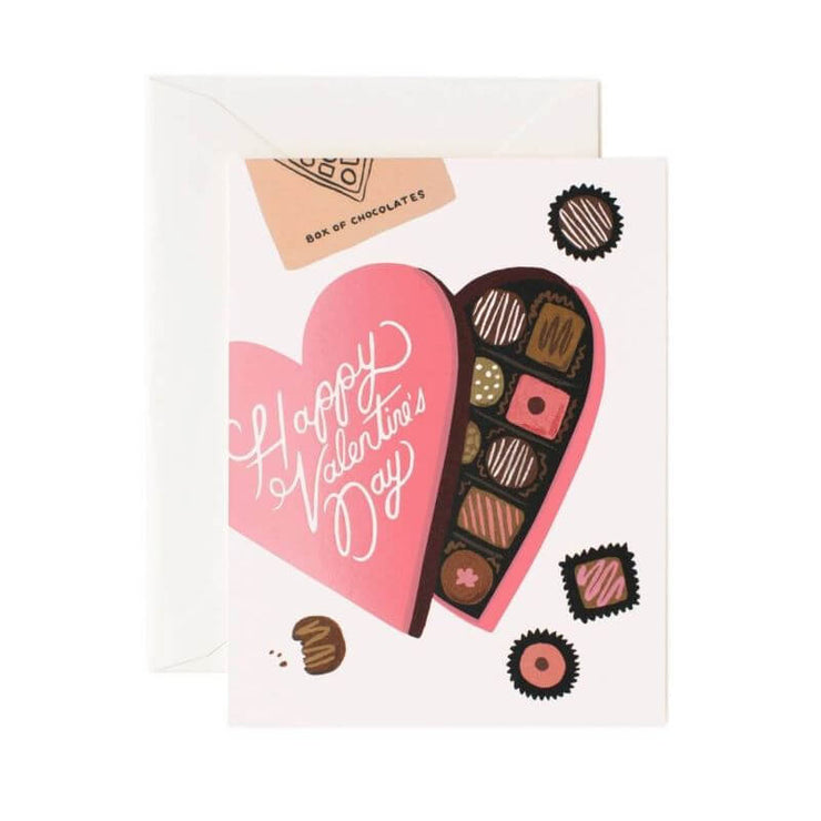 RIFLE PAPER CO - Carte de Saint Valentin - box of chocolates - carte amour et couple