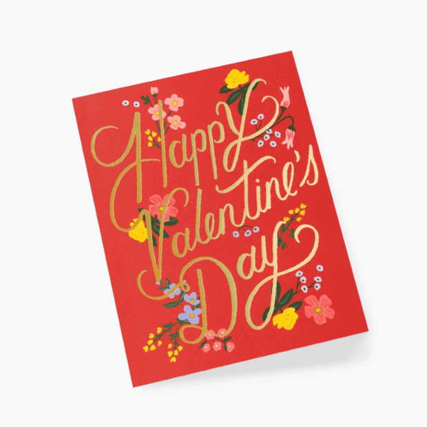 RIFLE PAPER CO - Carte de Saint Valentin - Happy Valentine's Day - rouge amour