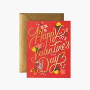 RIFLE PAPER CO - Carte de Saint Valentin - Happy Valentine's Day - rouge amour