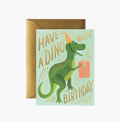 RIFLE PAPER CO - Carte de voeux amusante - have dino-mite birthday
