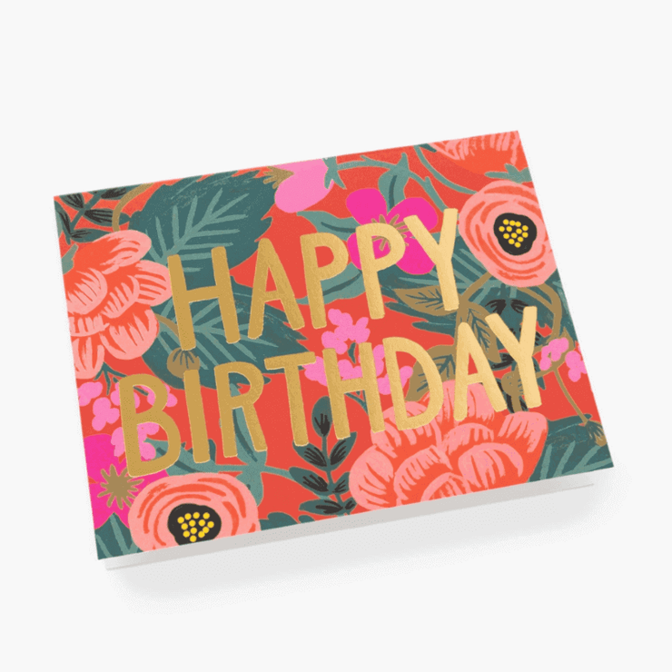 Rifle Paper Co - Carte de voeux pour anniversaire - Poppy birthday