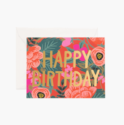 Rifle Paper Co - Carte de voeux pour anniversaire - Poppy birthday