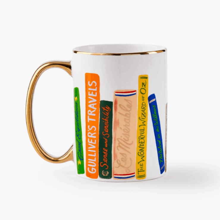 Rifle Paper Co - Charmant Mug design bibliothèque - book club - idée cadeau fan de lecture