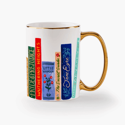 Rifle Paper Co - Charmant Mug design bibliothèque - book club - idée cadeau fan de lecture