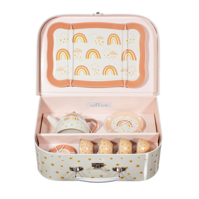 Sass & Belle - valise Dinette pour enfant - arc-en-ciel - adorable idée cadeau - 3 à 5 ans 