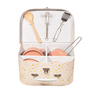 Sass & Belle - Set de cuisine pour enfant - étoiles - ustensiles et plaques de cuisson