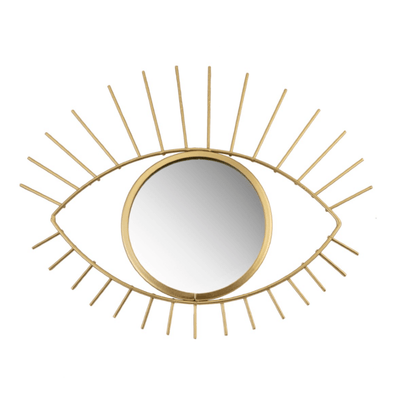 SASS&BELLE - Miroir œil - métal doré - décoration d'intérieur originale