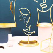 SASS & BELLE - présentoir à bijoux visage femme - Leila - doré