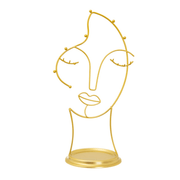SASS & BELLE - Présentoir à bijoux Maya - visage femme or - décoration