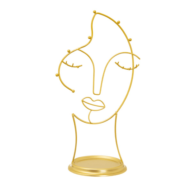 SASS & BELLE - Présentoir à bijoux Maya - visage femme or - décoration