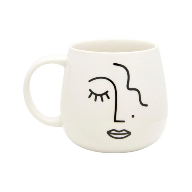 SASS & BELLE - mug visage abstrait - 100% Céramique