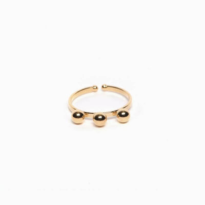 Titlee - Bague en laiton doré à l'or fin - Bowery - made in France