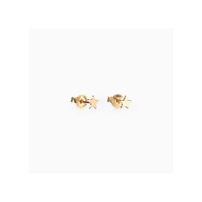 TITLEE - boucles d'oreilles en laiton doré à l'or fin - star - étoile