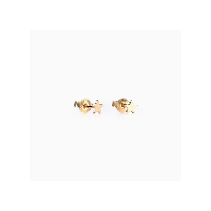 TITLEE - boucles d'oreilles en laiton doré à l'or fin - star - étoile
