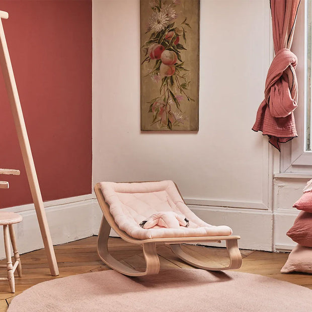 Transat bébé LEVO Hêtre / Coussin Nude