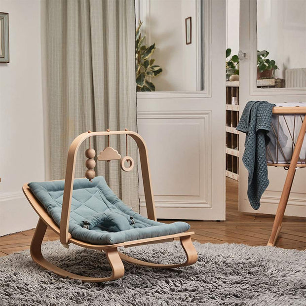 Transat bébé LEVO Hêtre / Coussin Orage