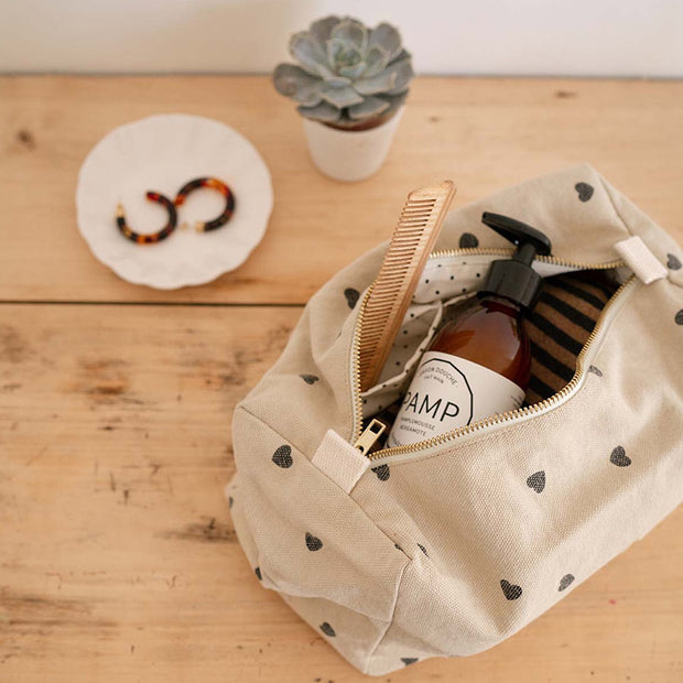 Trousse de Toilette Cœur Sable - Rose In April