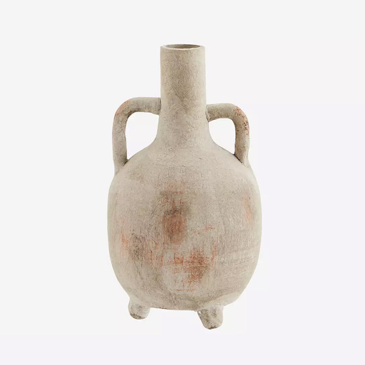 Madam Stoltz - Vase en Terre Cuite Blanc Sable