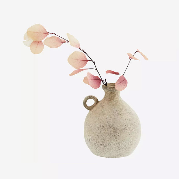 Madam Stoltz - Vase en Terre Cuite Beige Lavé