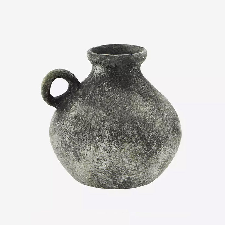 Madam Stoltz - Petit Vase en Terre Cuite Noir