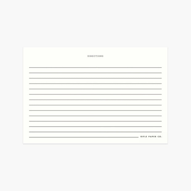 Set de 12 fiches de recettes