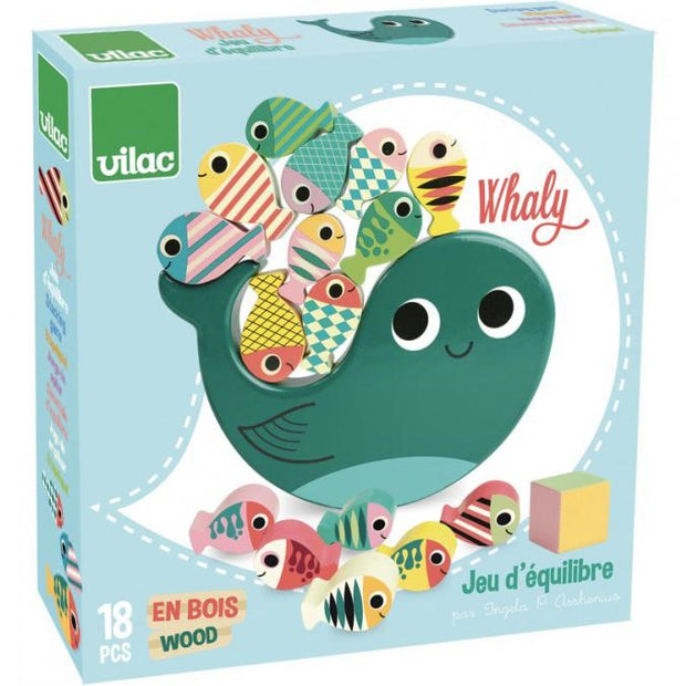 VILAC - jeu d'équilibre en bois - whaly la baleine