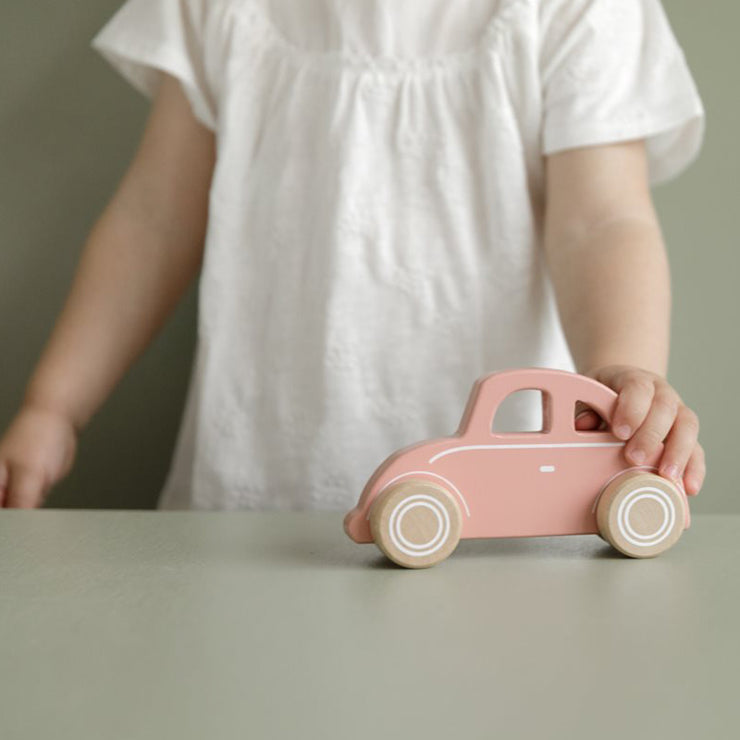 Voiture en bois - Rose