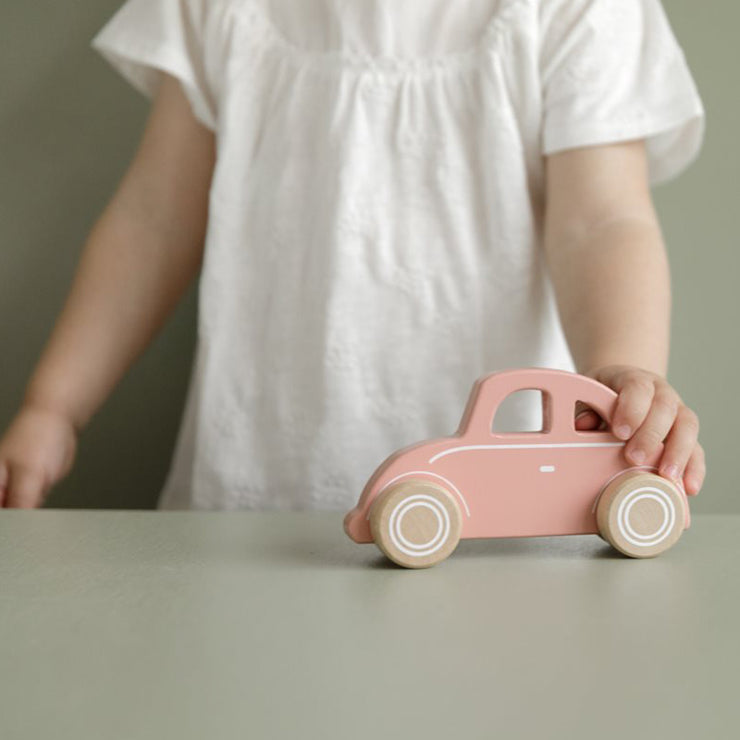 Voiture en bois - Rose