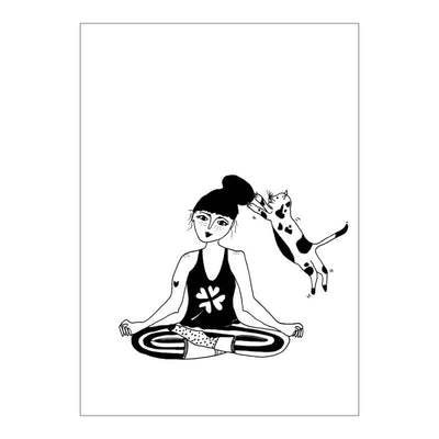 Affiche A3 Zen With Cat - Helen B
