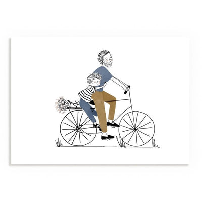 Affiche A4 Balade Vélo Papa et Garçon - My Lovely Thing